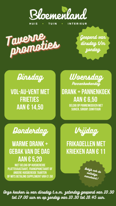 Taverne Promoties