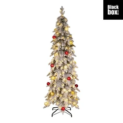 Templeton kerstboom led groen frosted rood goud zilver 200L 728 TIPS adapter included en timer - h180xd88cm